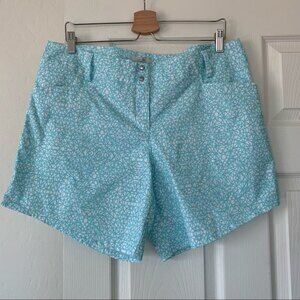 Adidas Teal Blue Abstract Golf Athletic Shorts Size 14